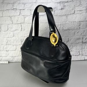 DIOR ディオール CD ロゴ 金具２WAY レザー ショルダーバッグ 黒 A-12894