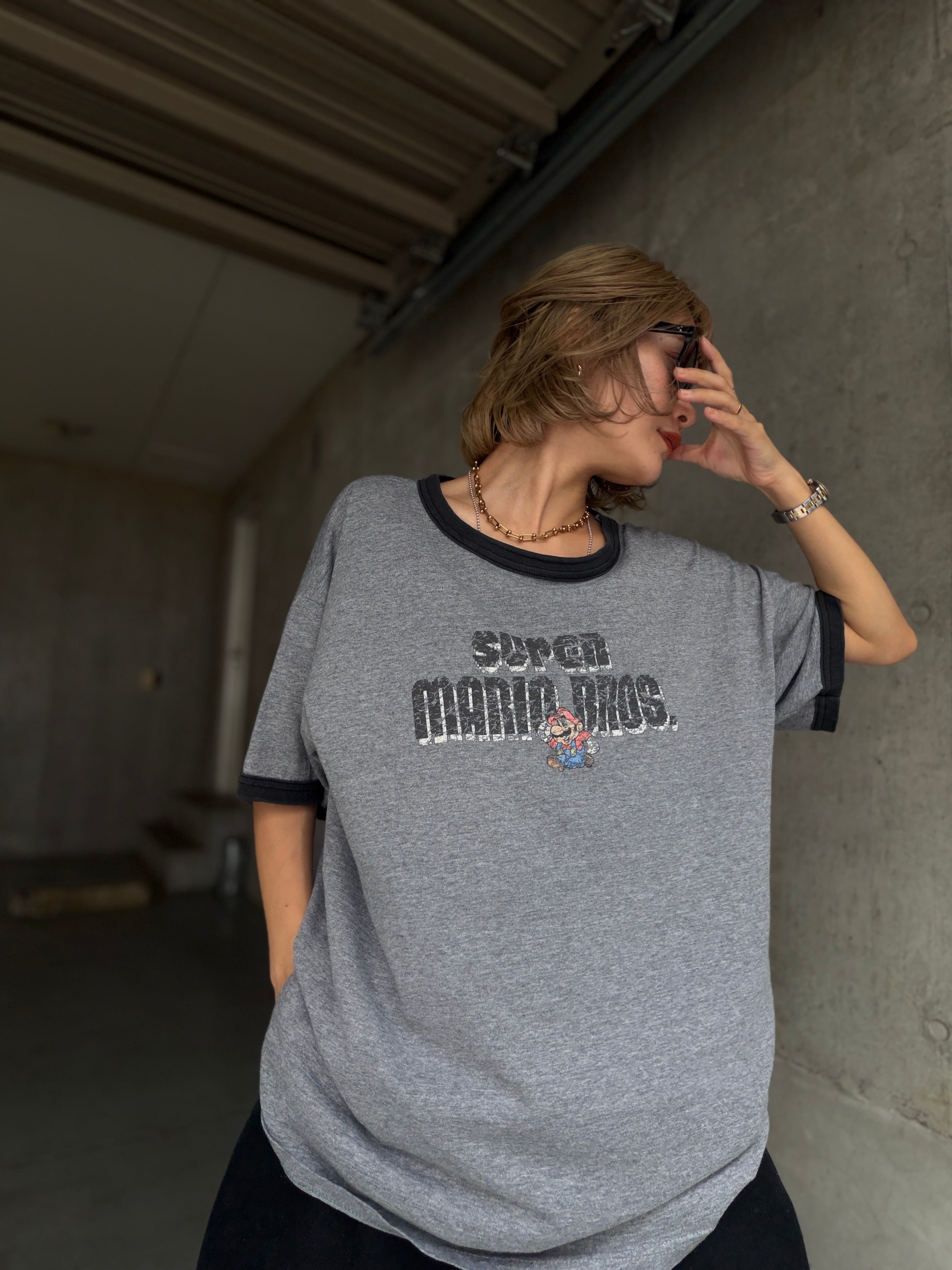 (CS2514)“late 90s〜early 00s SUPER MARIO BROS. ringer tee