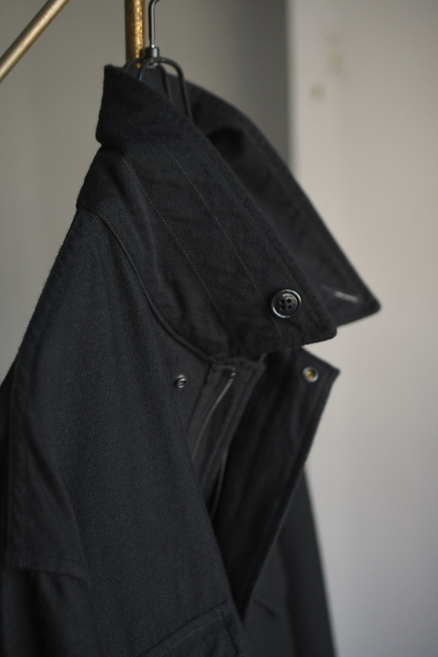 BAUTH / COTTON WOOL MILITARY BLOUSON (BLACK)