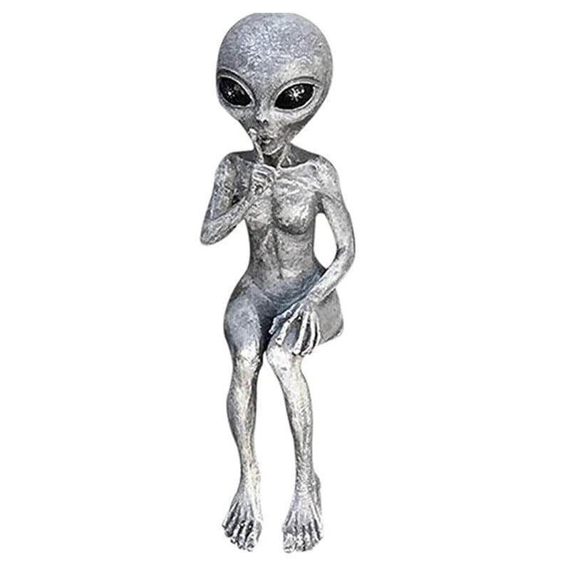 即納】エイリアンの置物 宇宙人 カップル オブジェ 2体セット | Russel
