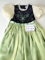 クーポンで2,980円→1,773円【即納】100/120/130訳あり品プリンセスチュールドレス グリーン シフォン袖タイプ［アナと雪の女王 アナ］