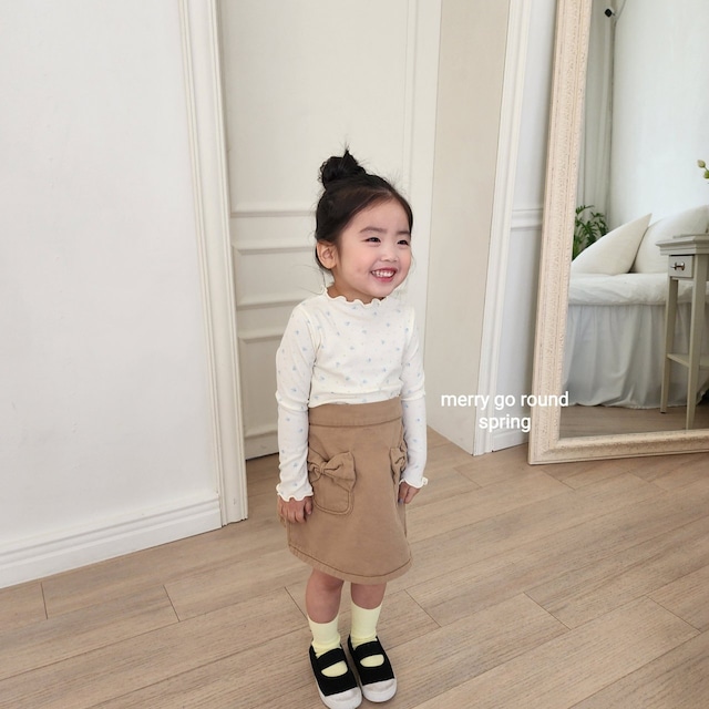 【即納】merry go round / Ribbon mini skirt