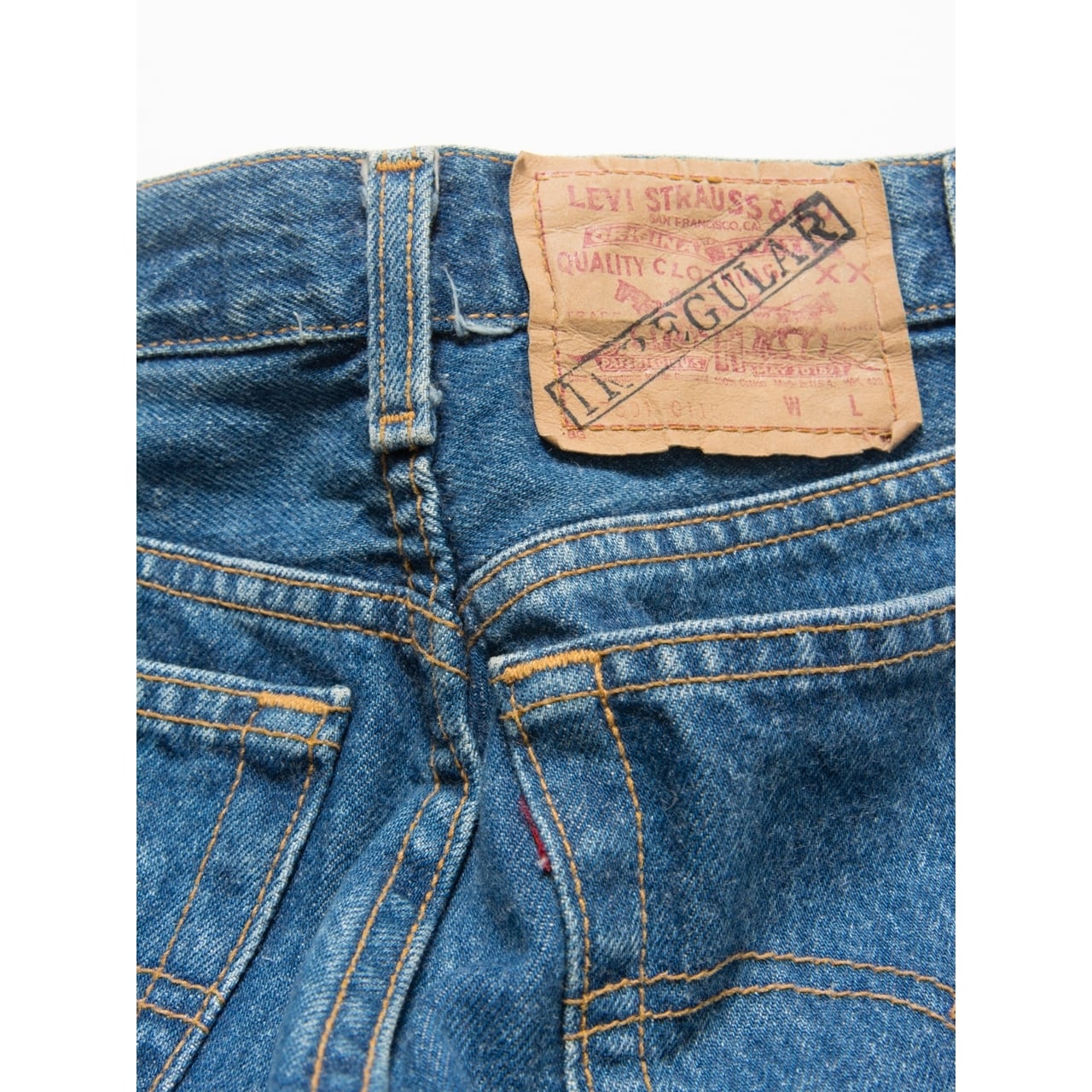 【LEVI'S 501 IRREGULAR】Made in U.S.A. 90's high waist tapered denim（リーバイス イレギュラー品 アメリカ製テーパードデニムパンツ  ジーンズ）3e