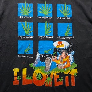 vintage 1990’s marijuana print tee “Petal fortune telling”