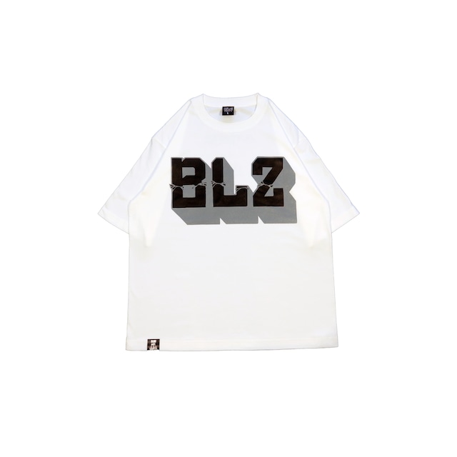 BLOCK "BLZ" BIG T-Shirt [WHITE/BLACKxGREY]