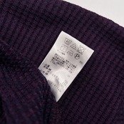 美品 23区 HOMME ニジュウサンク オム ハーフジップ サーマル トレーナー シャツ サイズ 50 /メンズ/長袖/ワッフル/パープル/オンワード樫山
