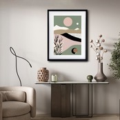 Xanadu｜幻想的な理想郷を描いたミニマルアートポスター｜北欧モダンインテリアに映える静かな美の一枚｜A4ポスター