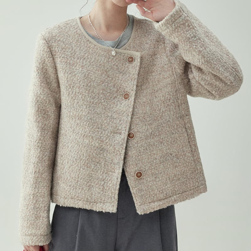 ラウンドネックショート丈ジャケット M1802