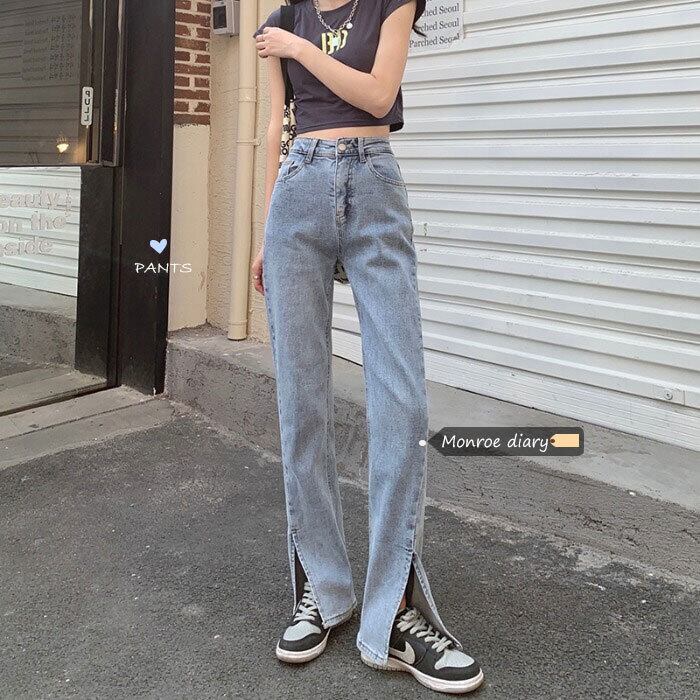 ジーンズ スプリングオータムパンツ ハイウェストウェスト薄手サマールーズ 春物 夏物 秋物 モンロー74593566416