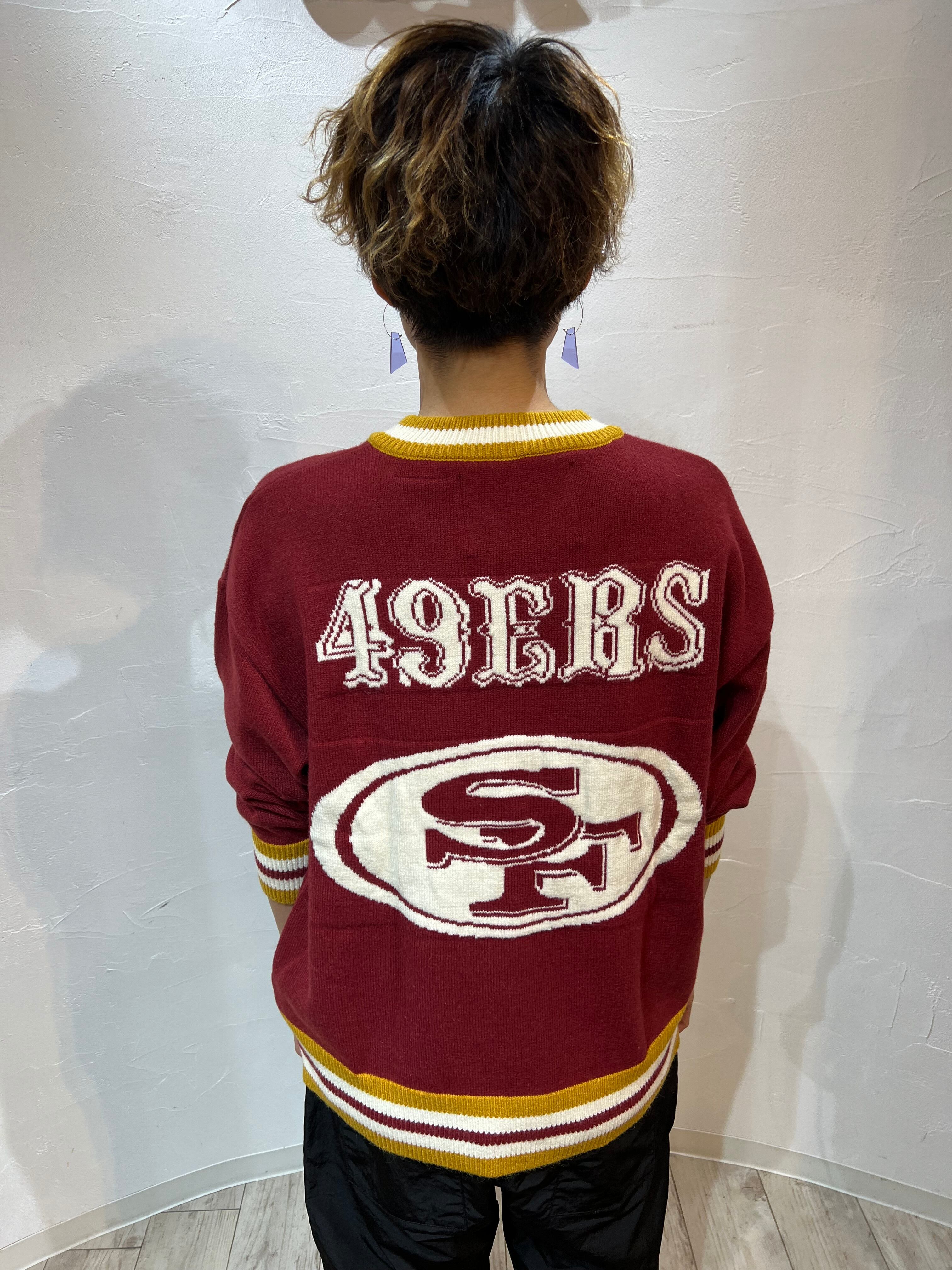 LOGAN KNITTING MILLS 49ers Vニット スカーレッド
