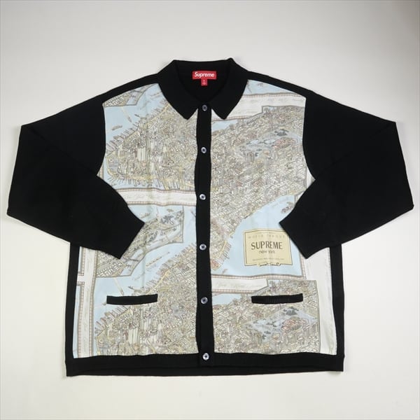 Size【XL】 SUPREME シュプリーム 23AW Silk Map Cardigan Black ...