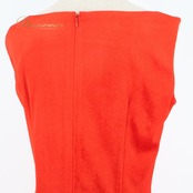 フラダンス 衣装 ワンピース ドレス PINTUCK レッド系 ベロア ノースリーブ 異素材 フリル プルメリア柄 ラウアエ柄 かわいい 華やか 鮮やか 明るい 赤 黄 白 ハワイアン アロハ ハワイアンプリント フラ ダンス レッスン 練習 イベント