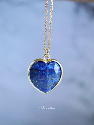 Pu'uwai lapis lazuli necklace(ハートラピスラズリネックレス)