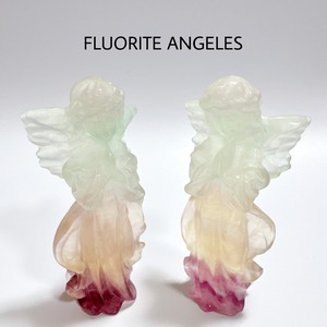 フローライト　エンジェル　カービング　天然石