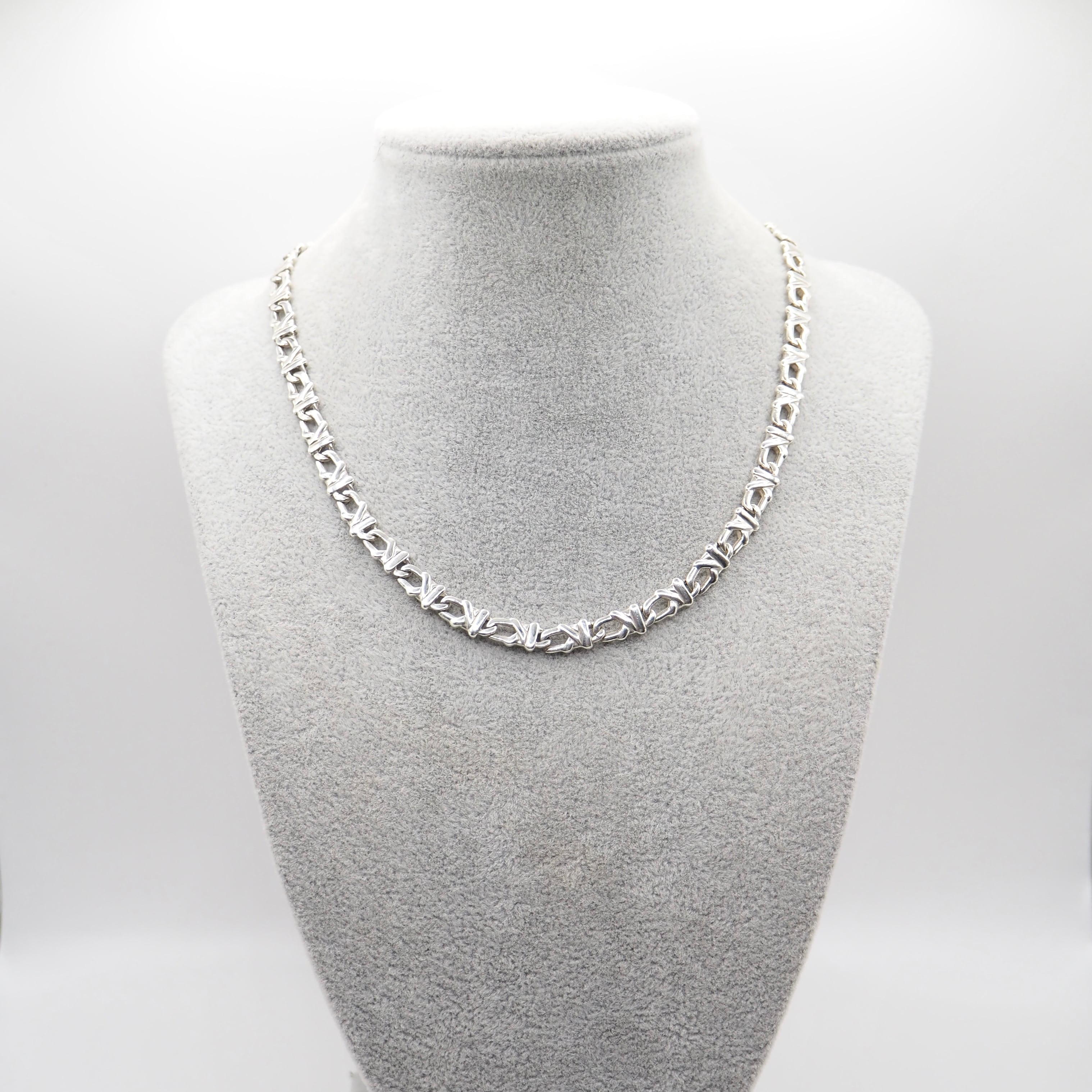 Tiffany&Co. シグネチャー クロス チェーン リンク ネックレス
