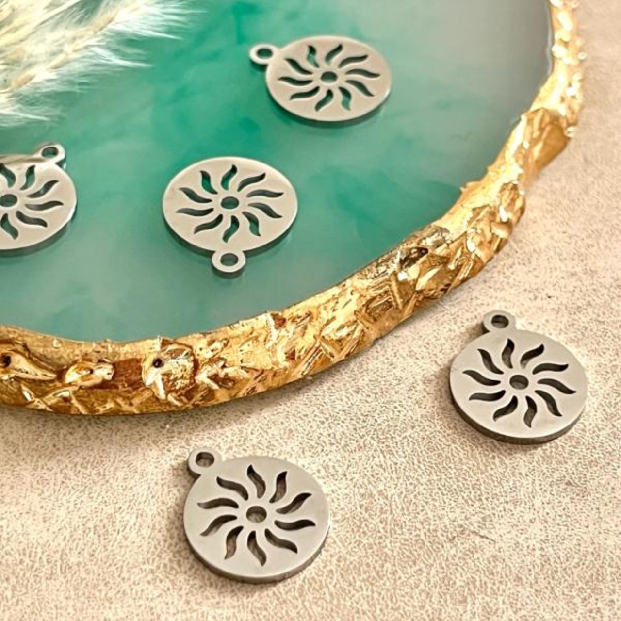 サンサークルステンレスチャーム/SUS304 /パーツ/太陽