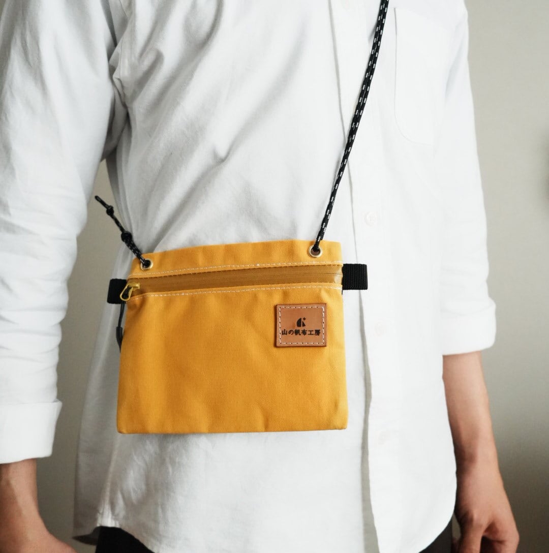 CRAFTMAN サコッシュ Mini / Lemon Yellow(帆布/富士金梅/登山/日本製