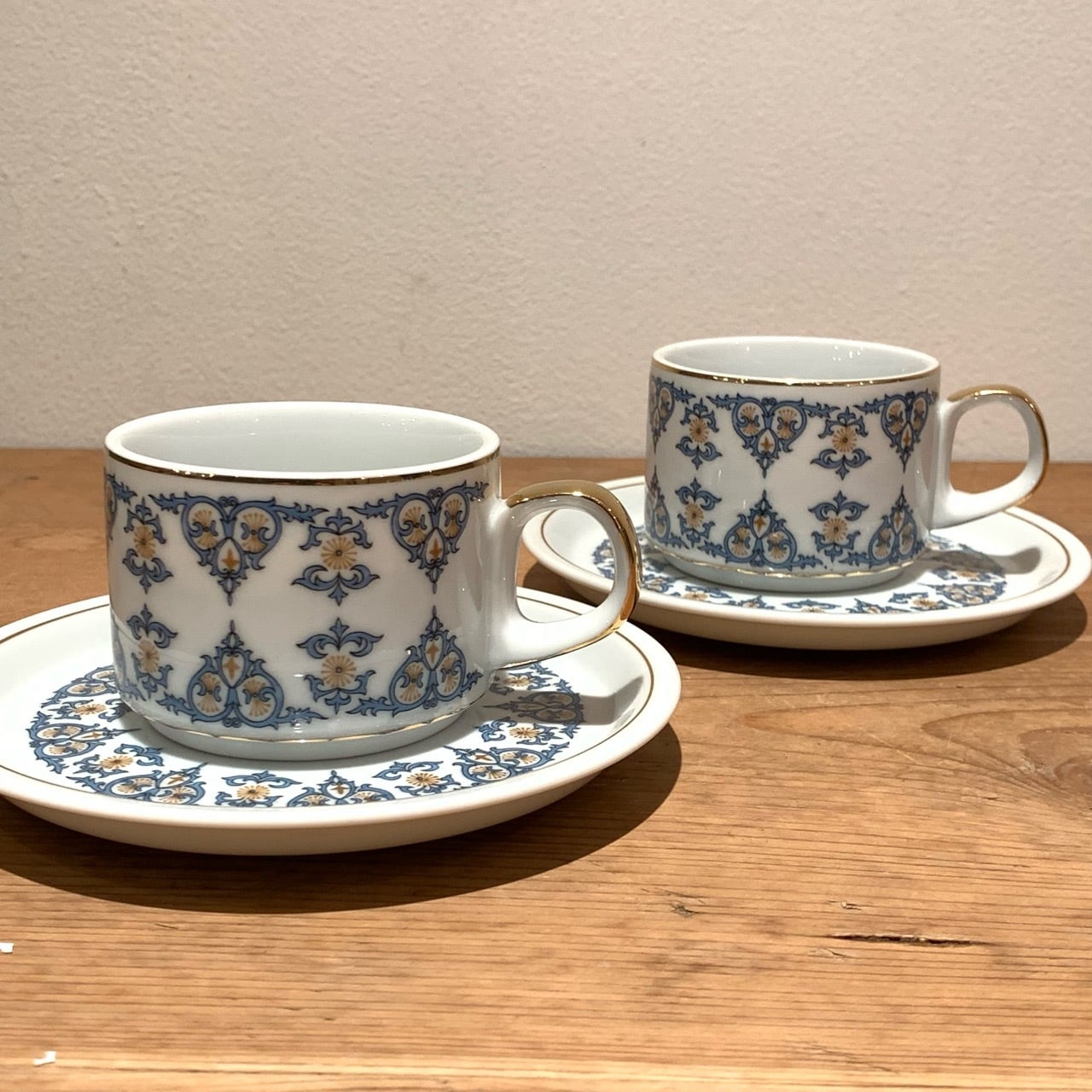 KEINAN CHINA 昭和レトロ ビンテージ デットストック 北欧風柄 カップ