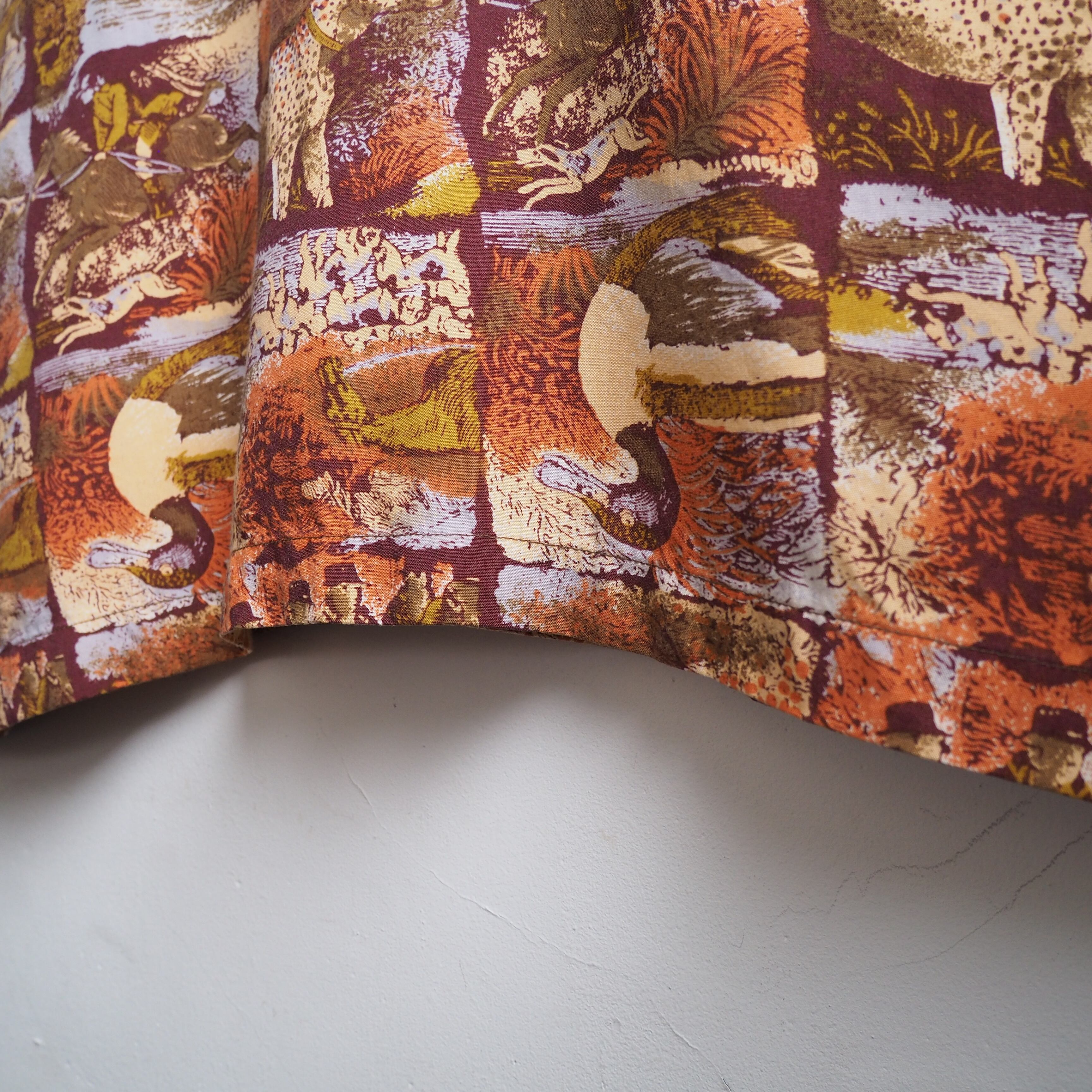 1980 - 90s Modern rétro Art full pattern Design vintage pull over rayon shirt