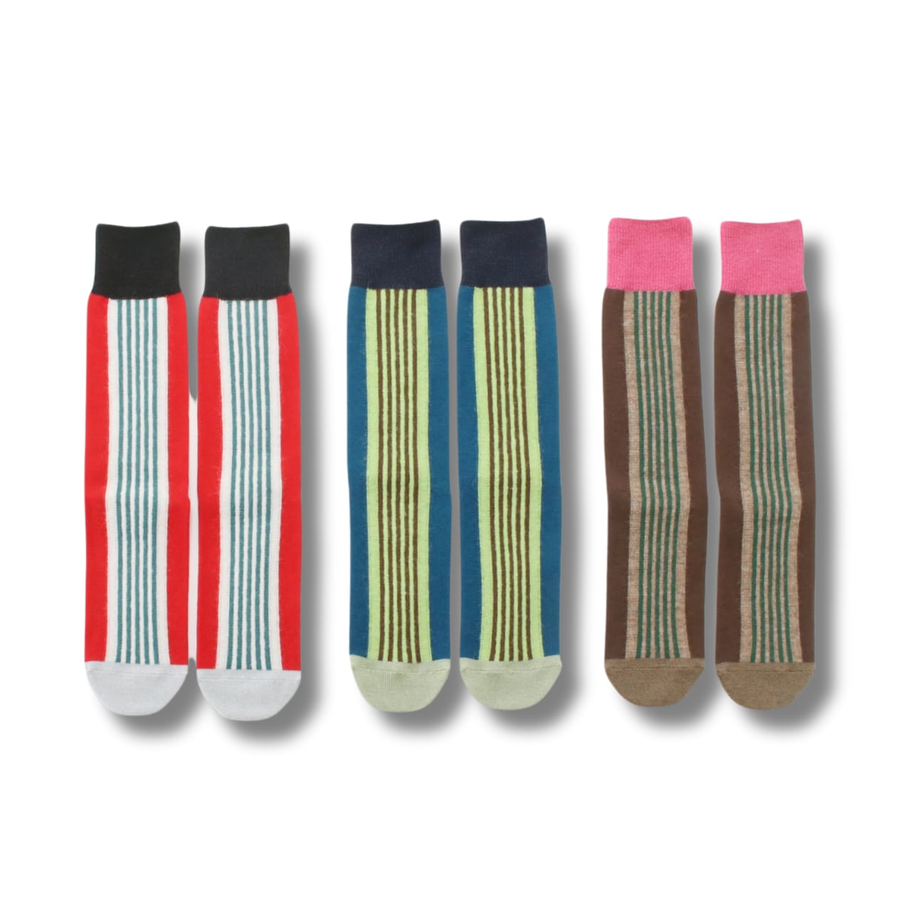 HOiSUM スタンドアウト socks (red) (blue) (brown)