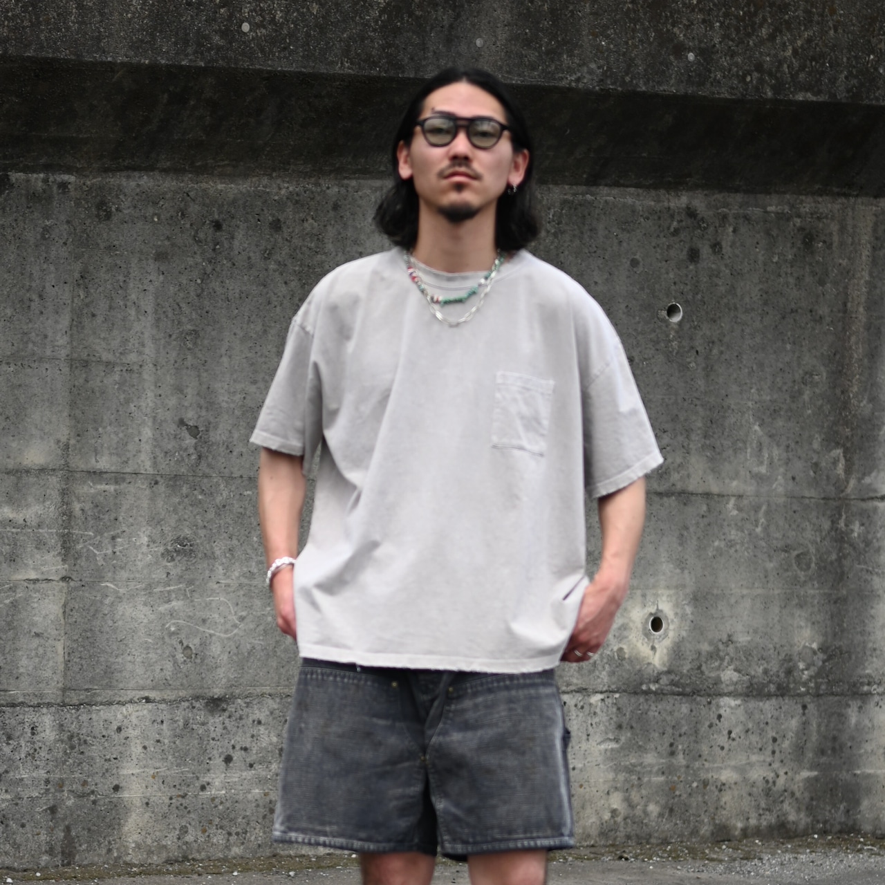 BOWWOW(バウワウ)チェックシャツ、ショーツカジュアルスタイル