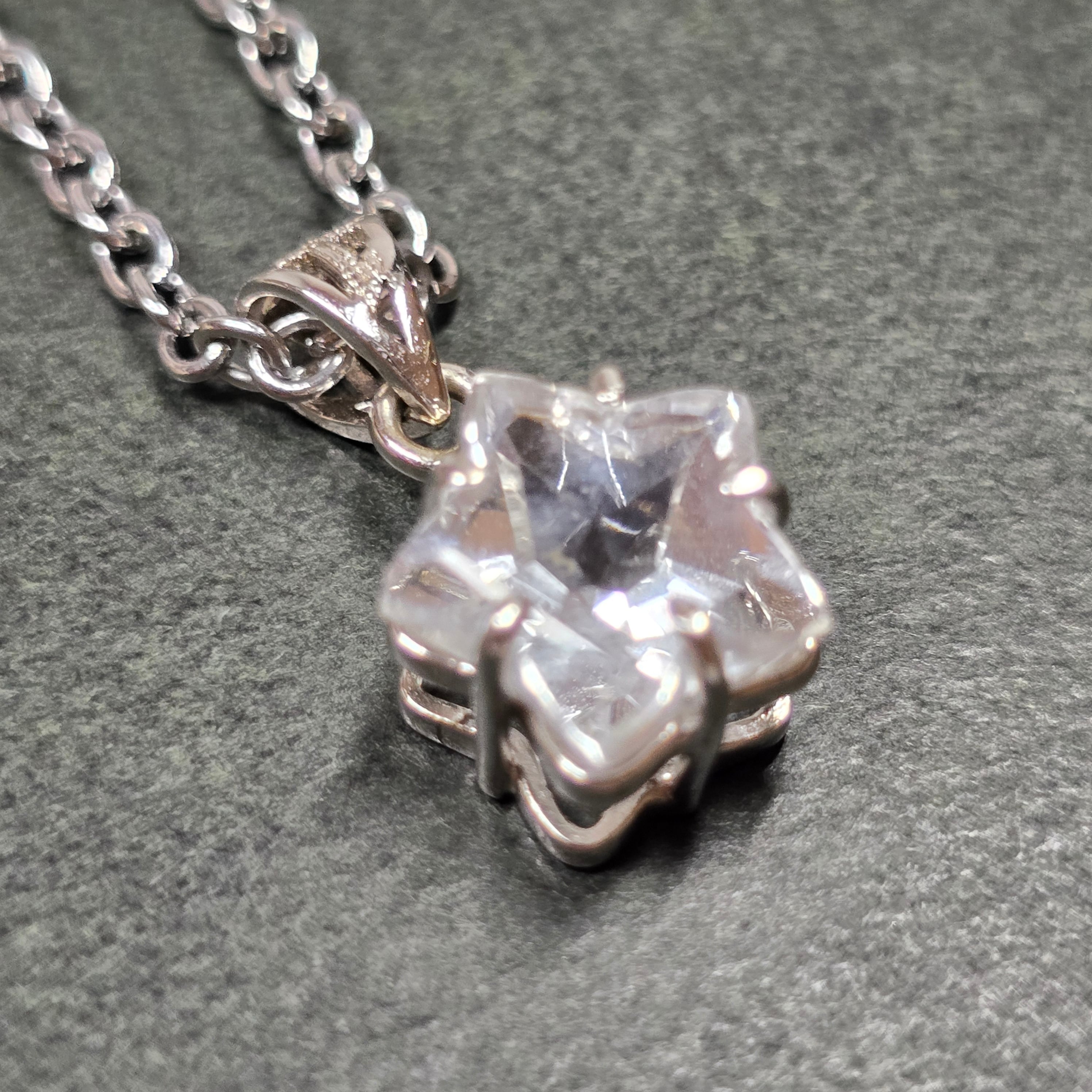 ロッククリスタル スター ペンダント ロッククリスタル ネックレス 星