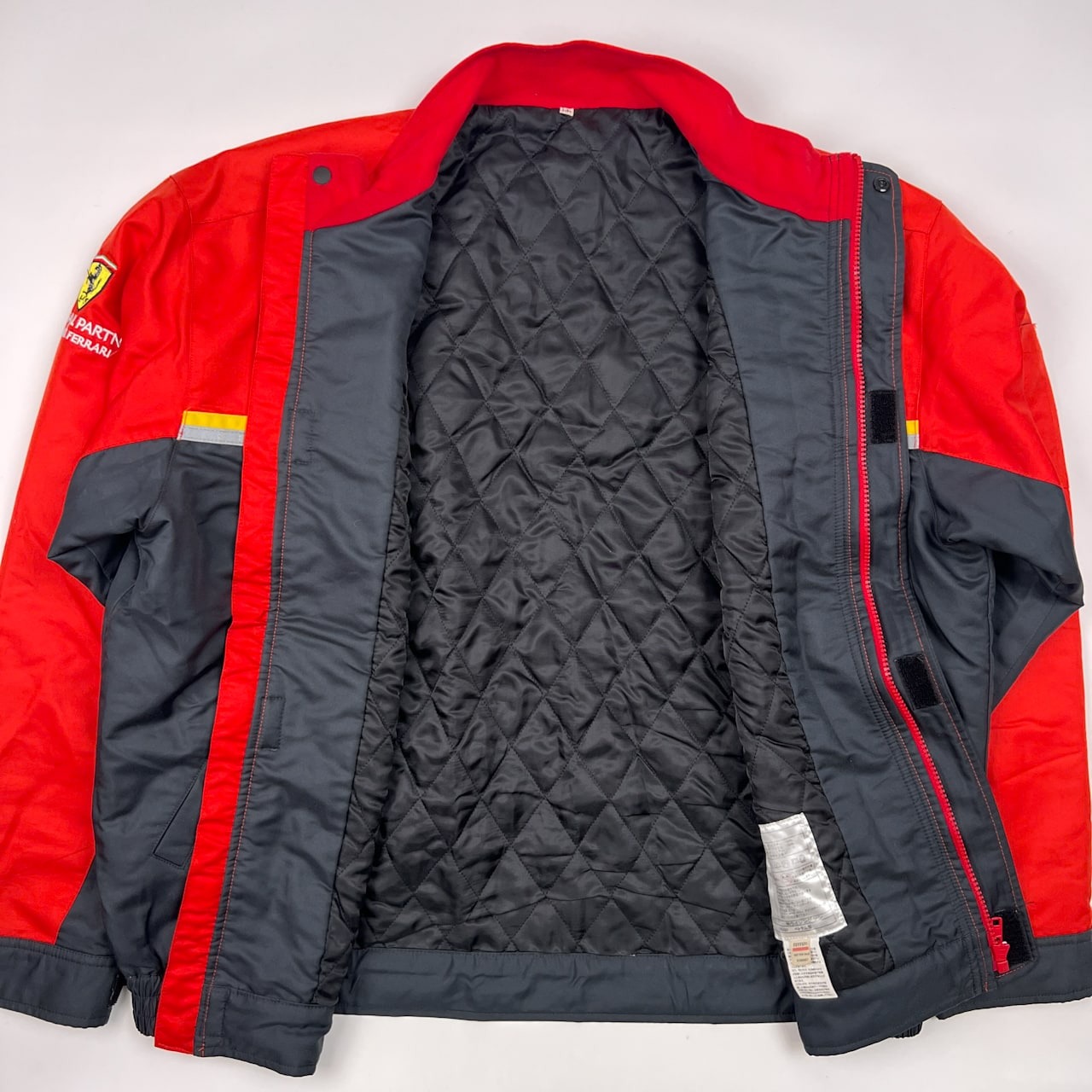 希少 レア SHELL 昭和シェル Ferrari フェラーリ HELIX ブルゾン ワーク ジャケット サイズ LL /作業着/F1/スタッフジャンパー