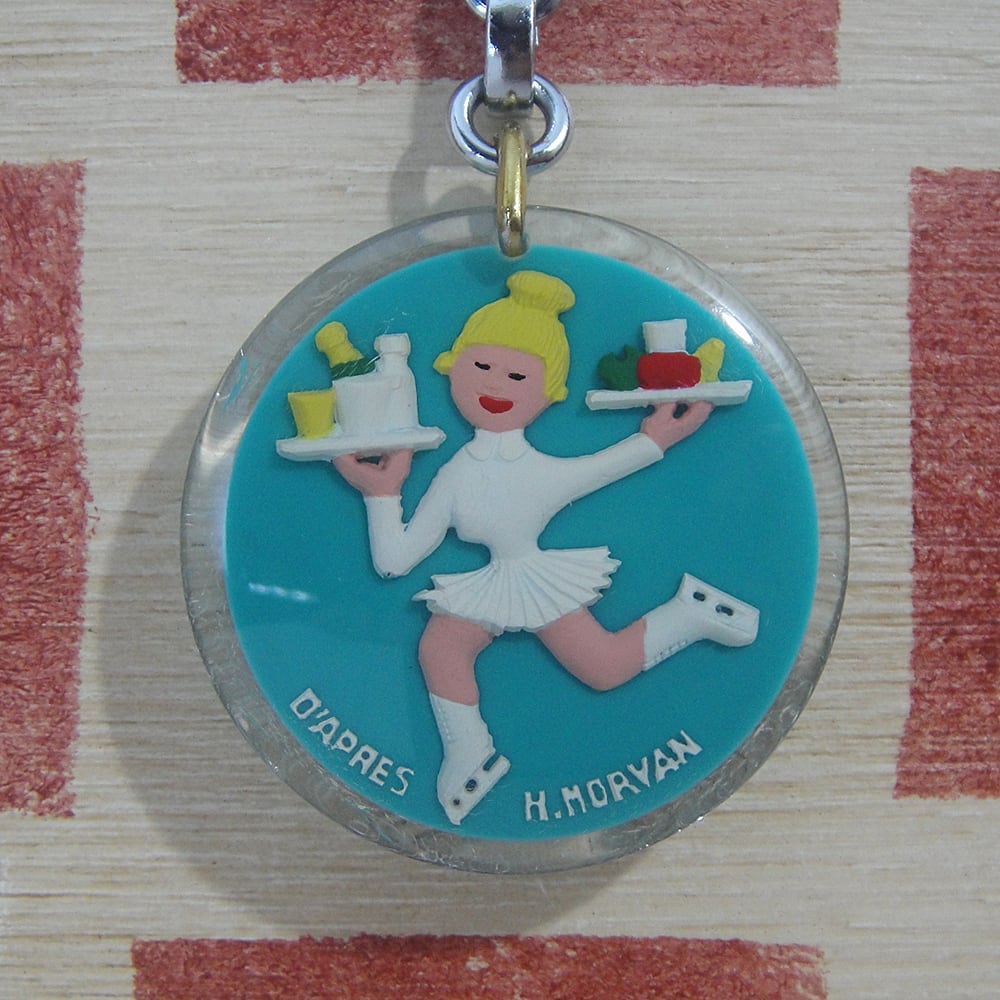 レトロ キーホルダーKEY SMILEY COM