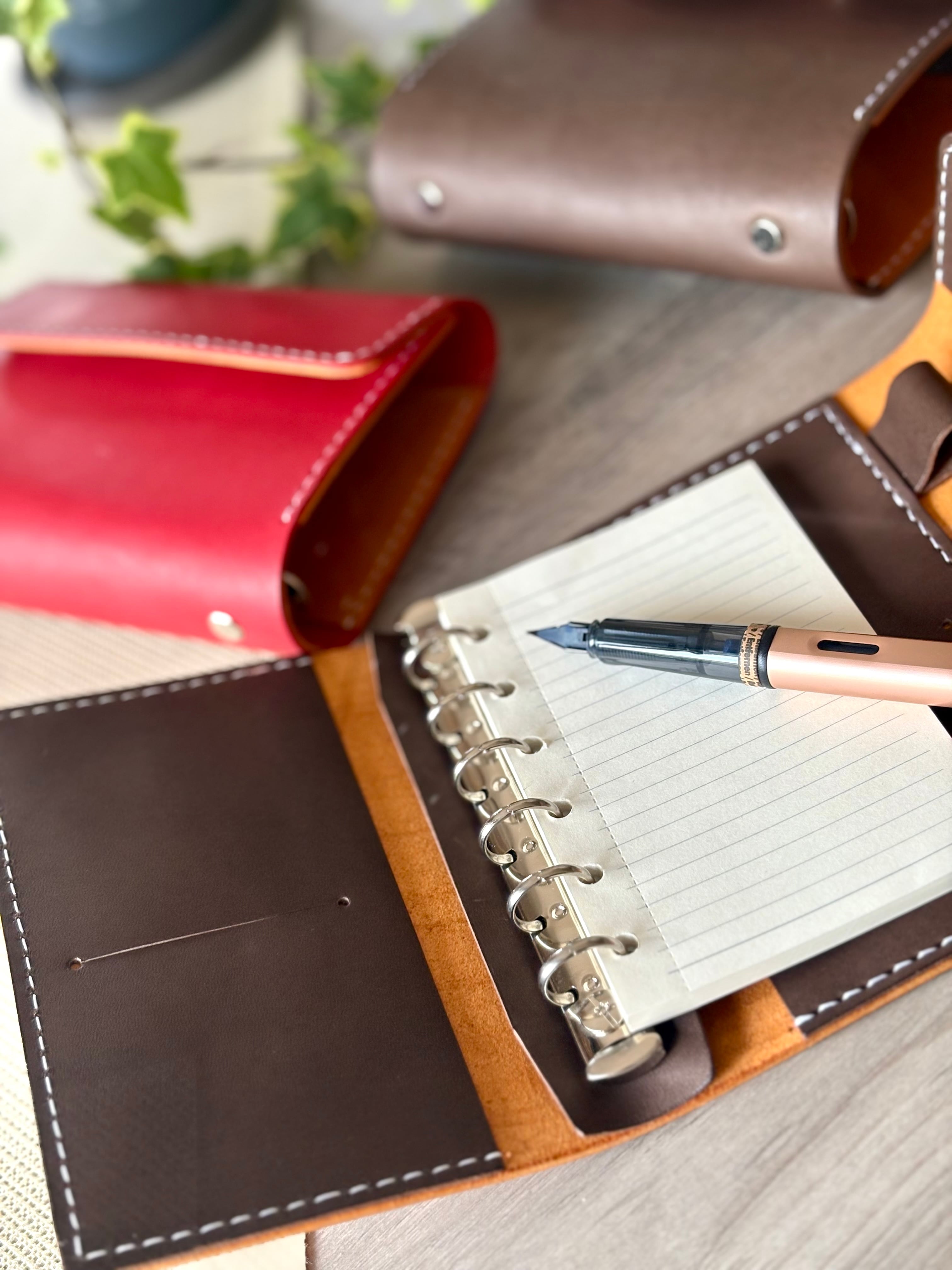 国産レザー使用 システム手帳 ミニ6サイズ ミニ6穴 新生活 新年度