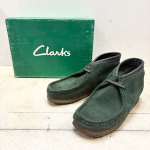 CLARKS LEATHER SHOES WALABEE GREEN