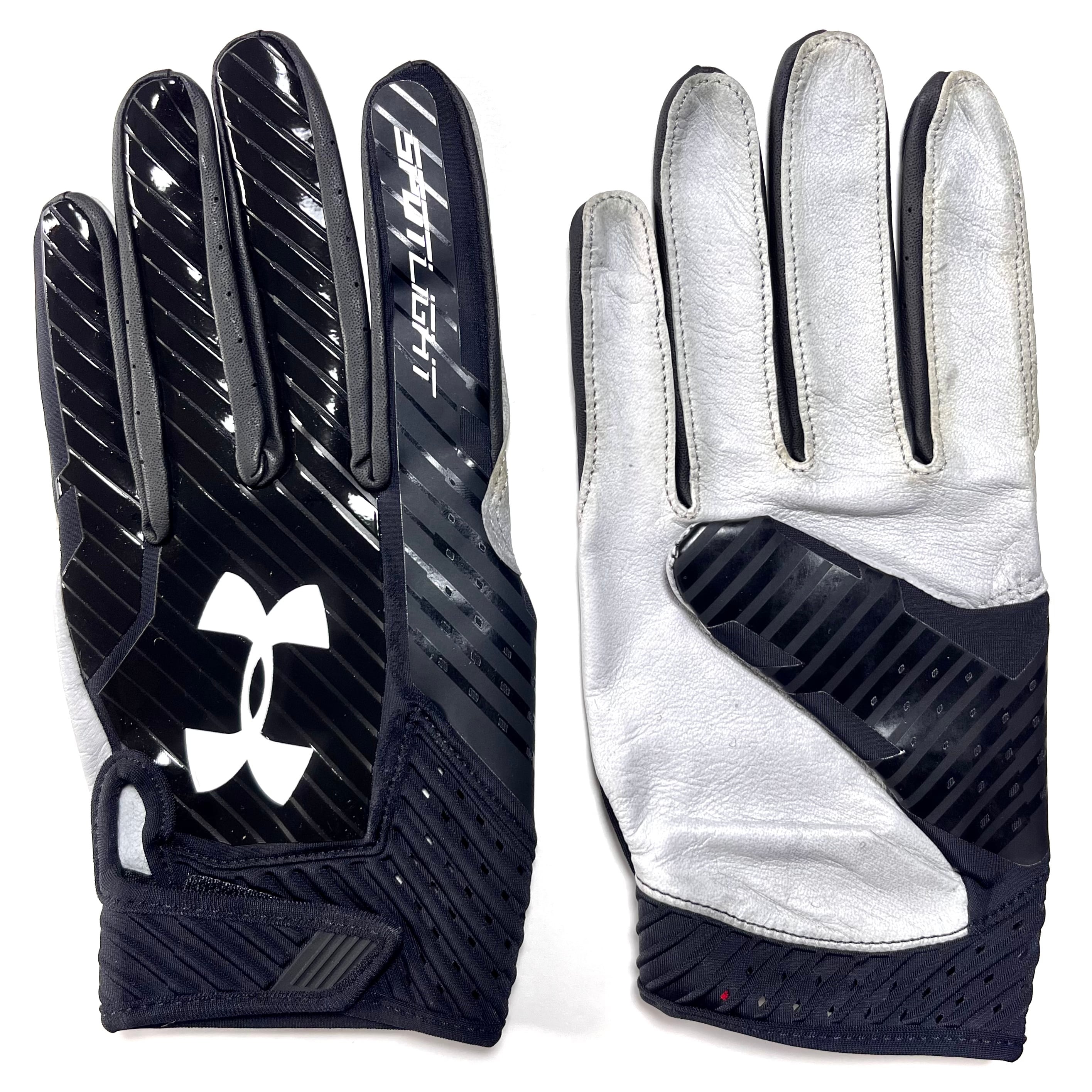 UA SPOTLIGHT 2017 ブラック レザーモデル アメフト グローブ XL