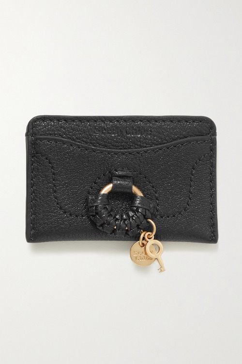【SEE BY CHLOE】 hana embellished textured-leather cardholder 211000100