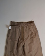 itochi - Wool & Cashmere Corduroy Tuck Slacks :Brown|先染め/尾州×遠州/裏地付き