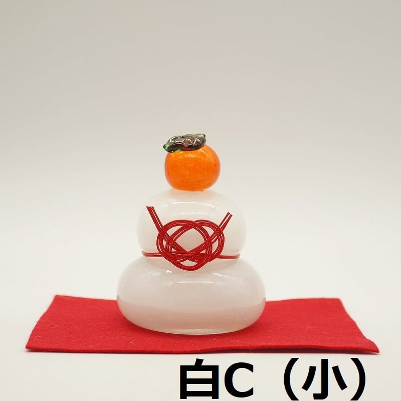 鏡もち（小）【琉球ガラス工房 雫】 | 沖縄の工芸品 うぃーりきさん