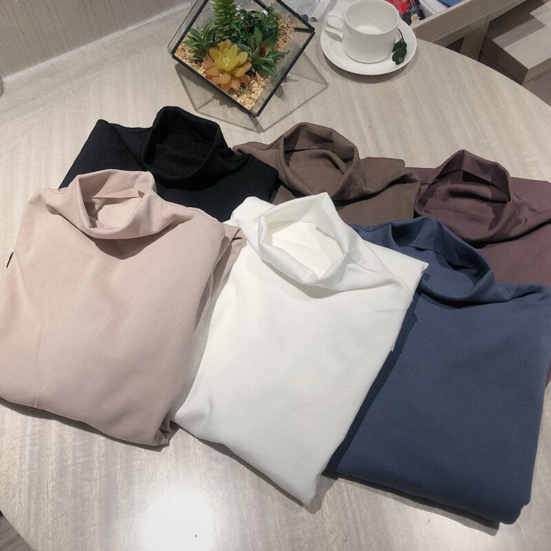 薄手ベルベットシャツ スプリングブラウス カラーホワイトTシャツ ロング 春物 試着室32612866286