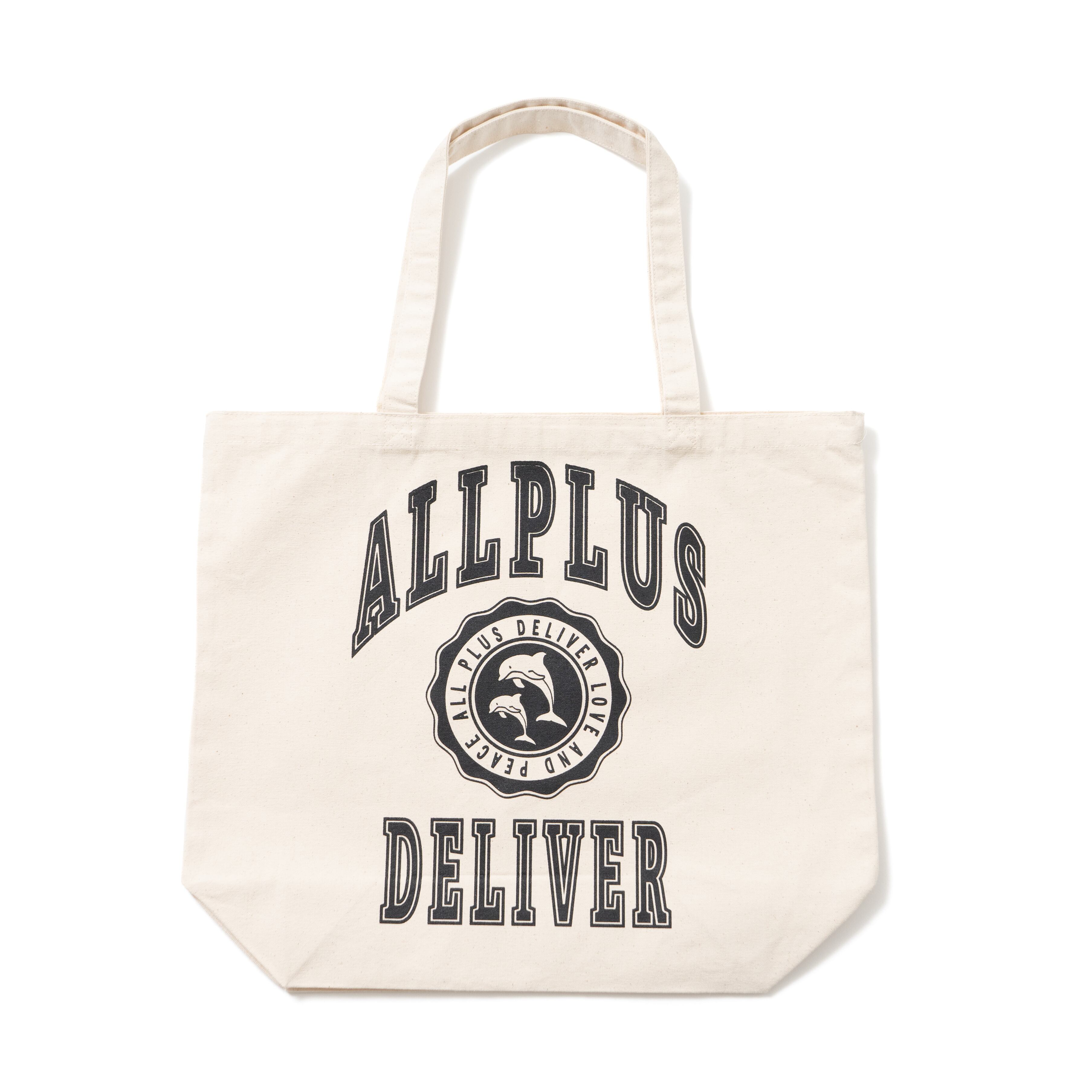 ALPSDR COLLEGE LOGO TOTE BAG / NATURAL