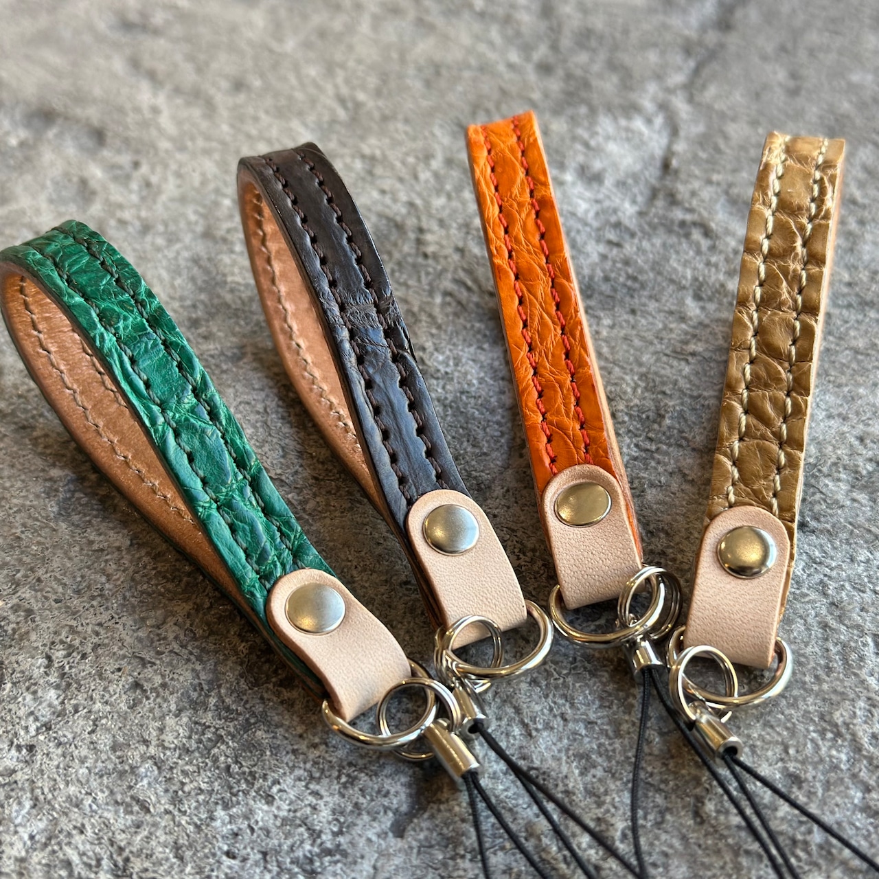 レザーストラップ プレーン クロコダイル