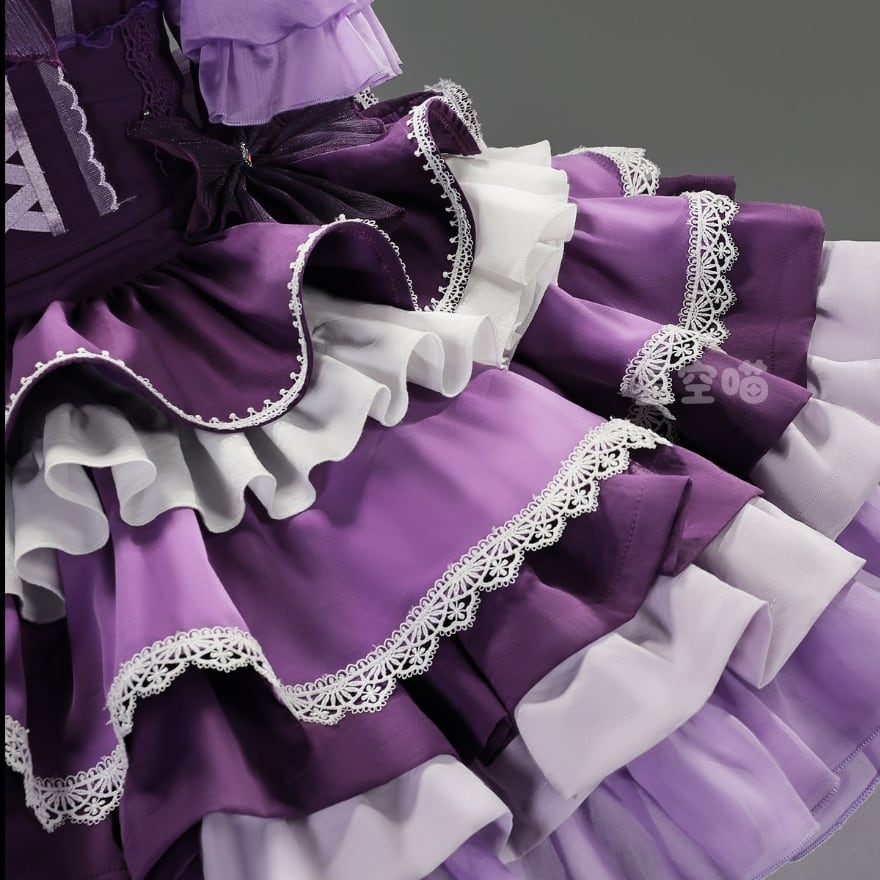 星屑ステージの紫苑姫 リボン×レイヤードフリル アイドルライブ衣装