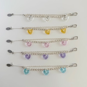 glass heart bracelet
