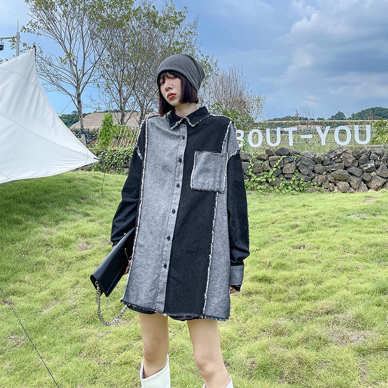 ジャケット レディースオータムスタンダードルーズ薄手カジュアルトップス レトロ 秋物 ラブタオタオダレンハウス33806860055