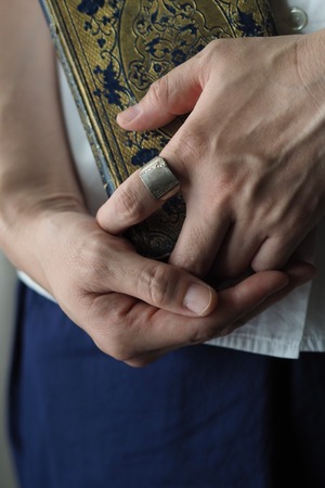 英国のシグネットリング-vintage sterling silver ring