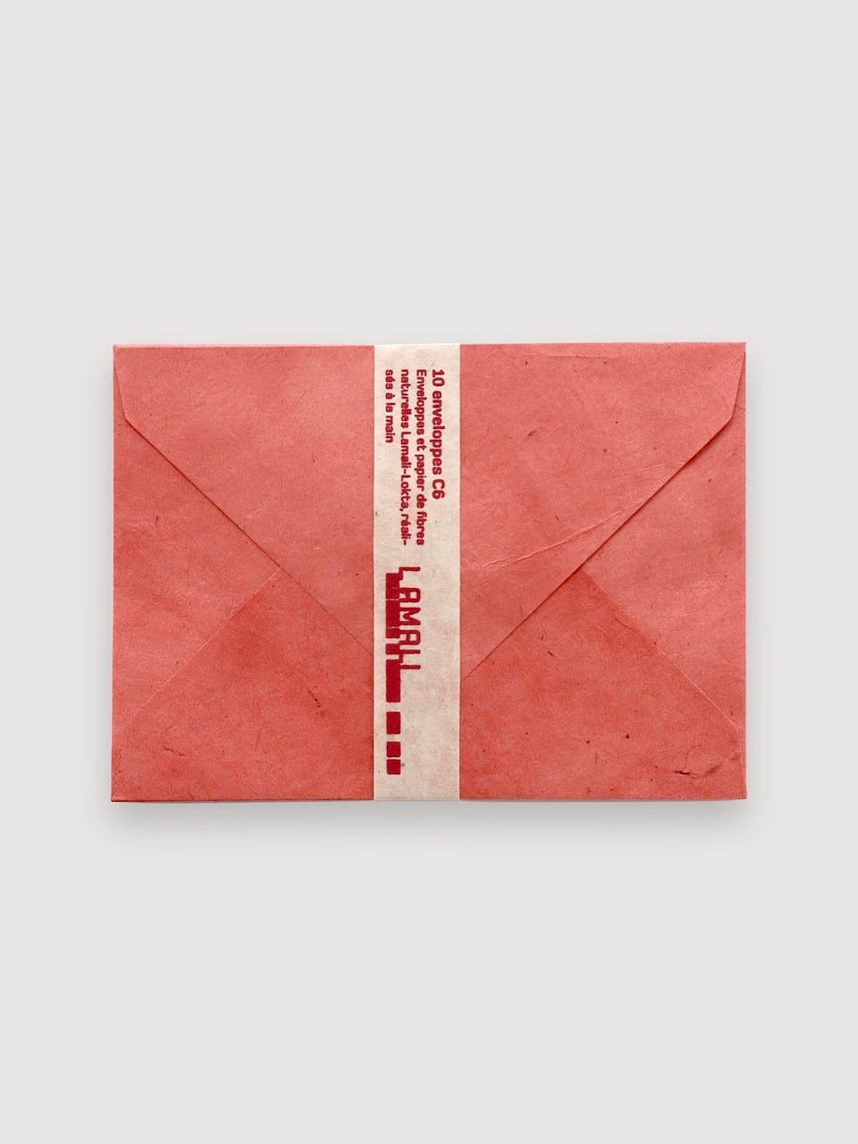ロクタ紙の封筒 10枚セット 11×15cm|Lokta Paper Envelopes Coral - Lamali Paris