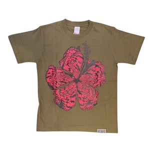 オオアカバナTシャツ (カーキ)