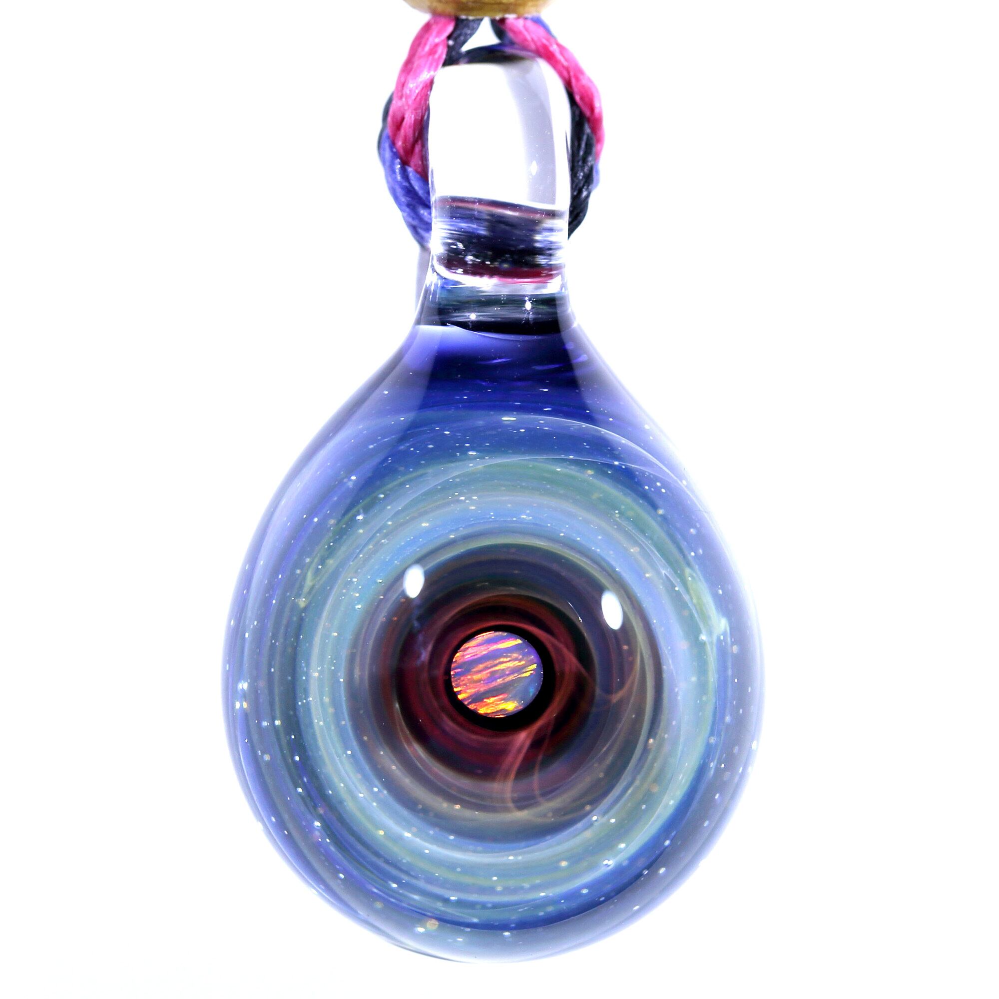 27mm Galaxy Glass Pendant 宇宙ガラスペンダント (螺旋状銀河） no