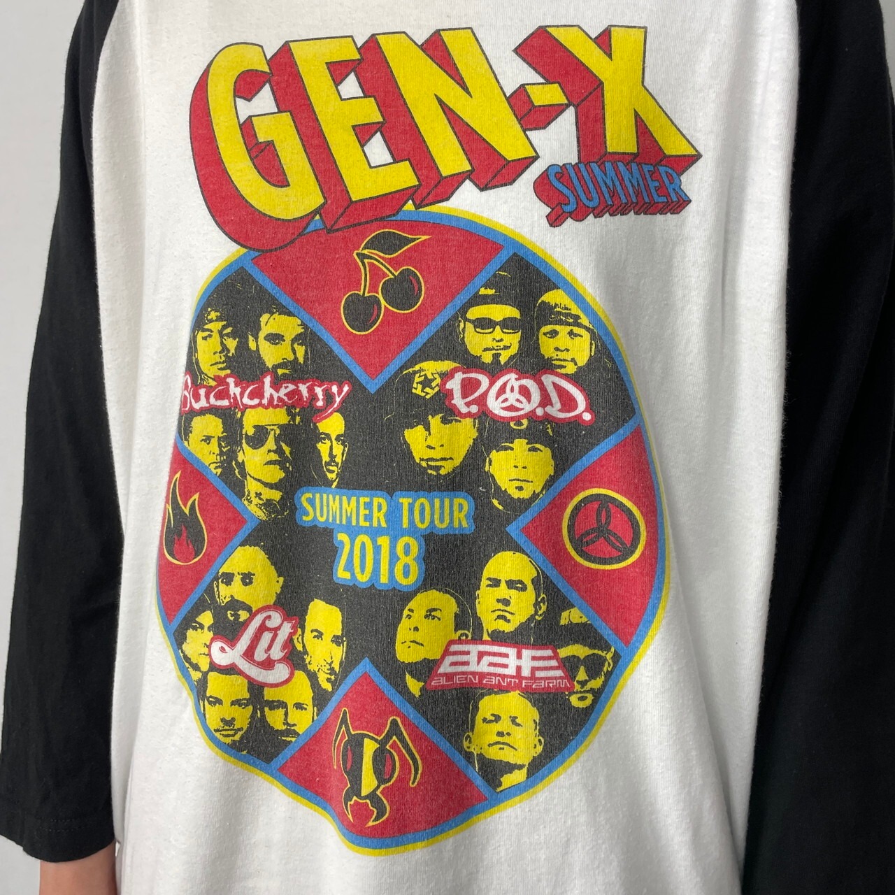 GEN-X SUMMER フェス バンドTシャツ ラグランTシャツ メンズXL相当 
