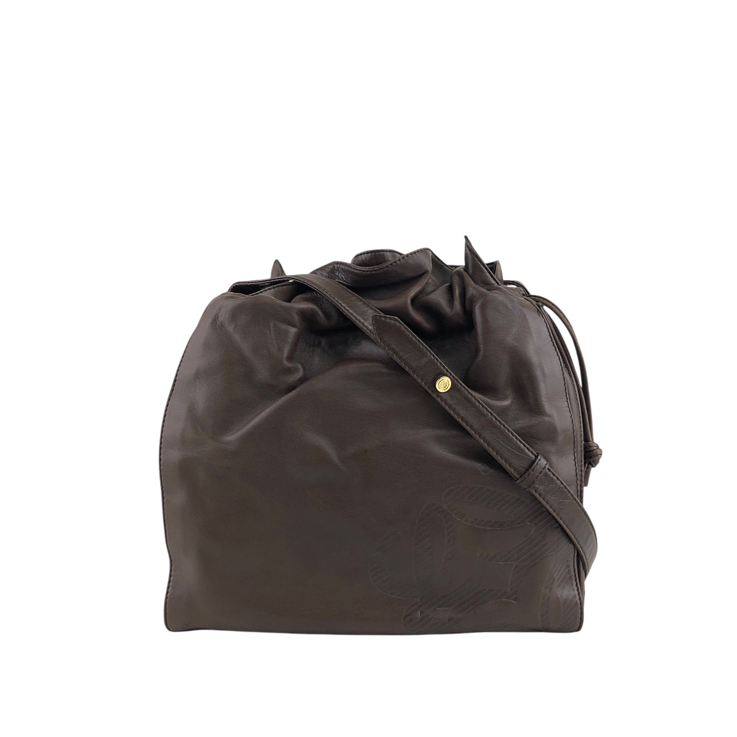 LOEWE ロエベ ショルダーバッグ ブラウン アナグラム ナッパレザー