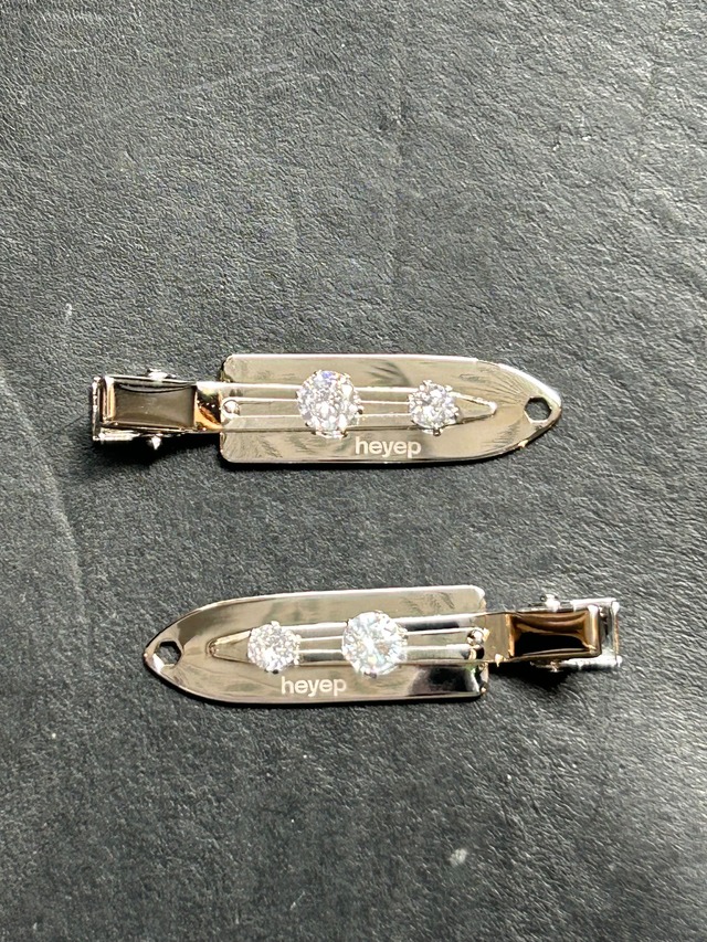 HEYEP  Rhinestone Flat Hair Clips - 2 Piece Set