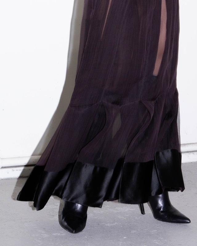 1990-00s Jean Paul Gaultier - sheer pleat layered skirt