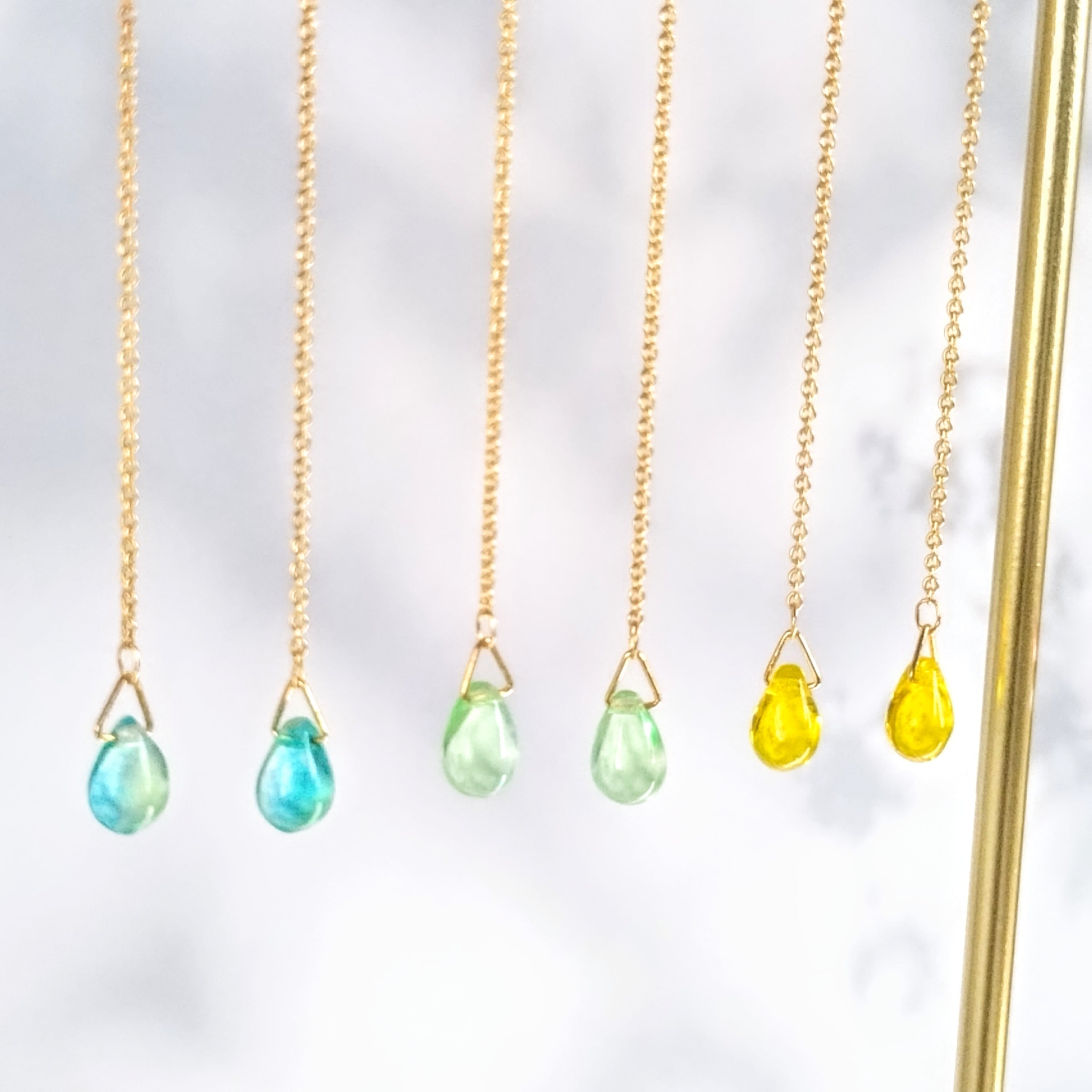 音色の雫チェコガラスイヤリング・ピアス | ひらり姫ジュエリー