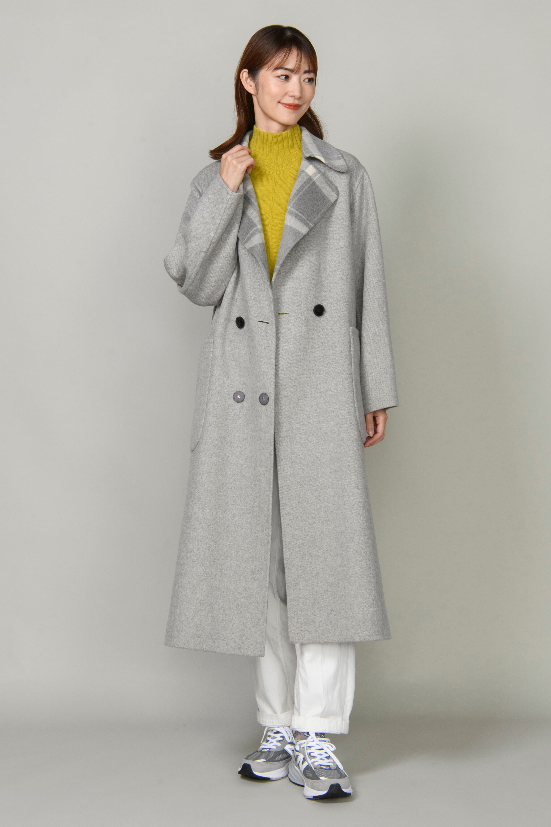 新品 タグ付 ruby and you ヘリンボーンガウンコート AMOちゃん 【公式 